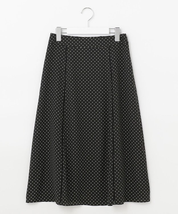 J.PRESS LADIES 【洗える】 ドットプリント フレアー スカート ブラック系5