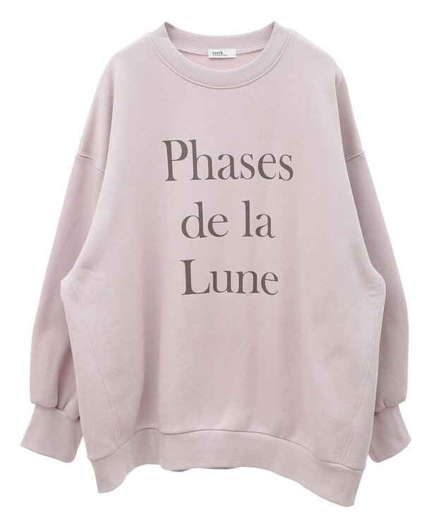 earth music&ecology Ｐｈａｓｅｓ　ｄｅ　ｌａ　Ｌｕｎｅルーズスウェット Pink