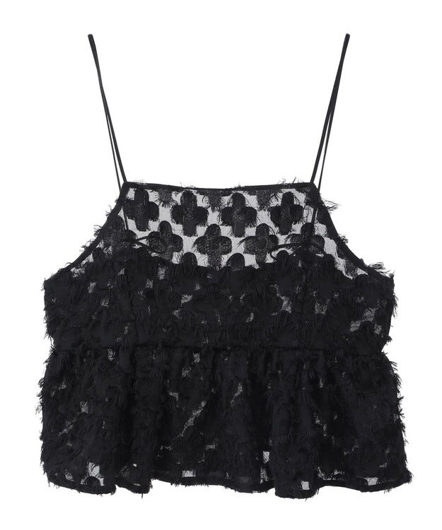 Green Parks シャギーキャミビスチェ Black