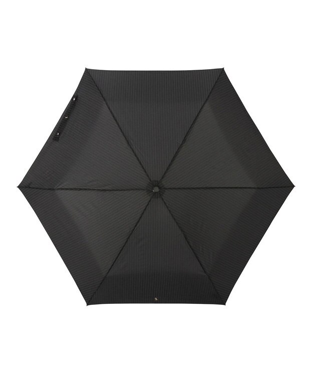 MOONBAT 【自動開閉】POLO RALPH LAUREN 折りたたみ傘  メンズ ストライプ ワンポイント刺繍 大きめ60cm ブラック