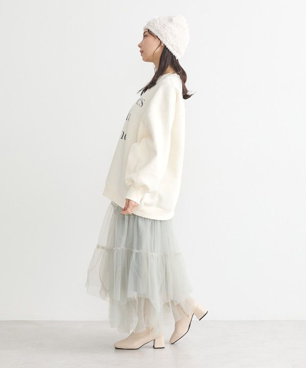 earth music&ecology Ｐｈａｓｅｓ　ｄｅ　ｌａ　Ｌｕｎｅルーズスウェット Ivory