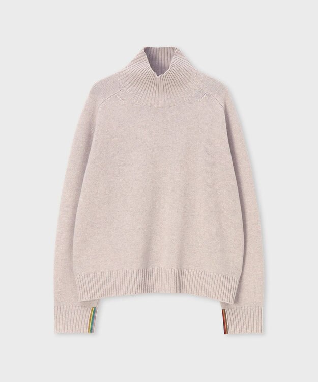 Paul Smith インターシャ ストライプ ニット ライトベージュ