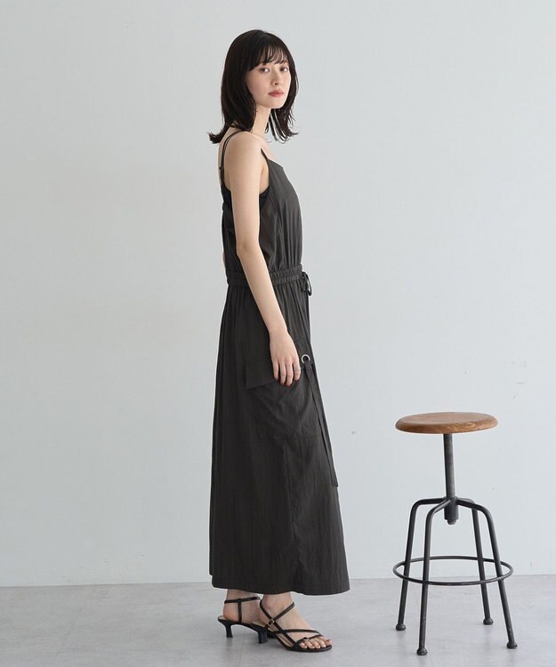 YECCA VECCA 【UVカット/遮熱/接触冷感】COOLカーゴキャミワンピース Blue Green