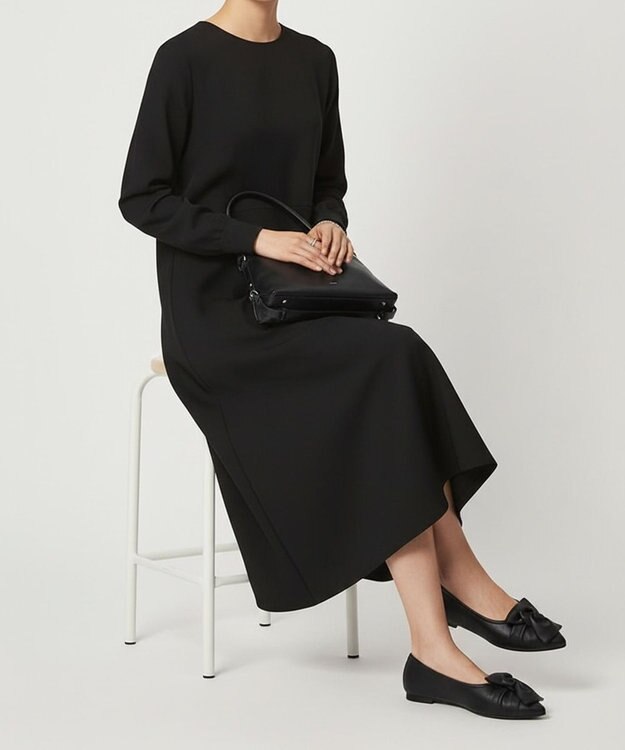 nouvelleRobe Oū 新色追加【本革・高反発】Butterfly knot ポインテッドトゥ パンプス ブラック