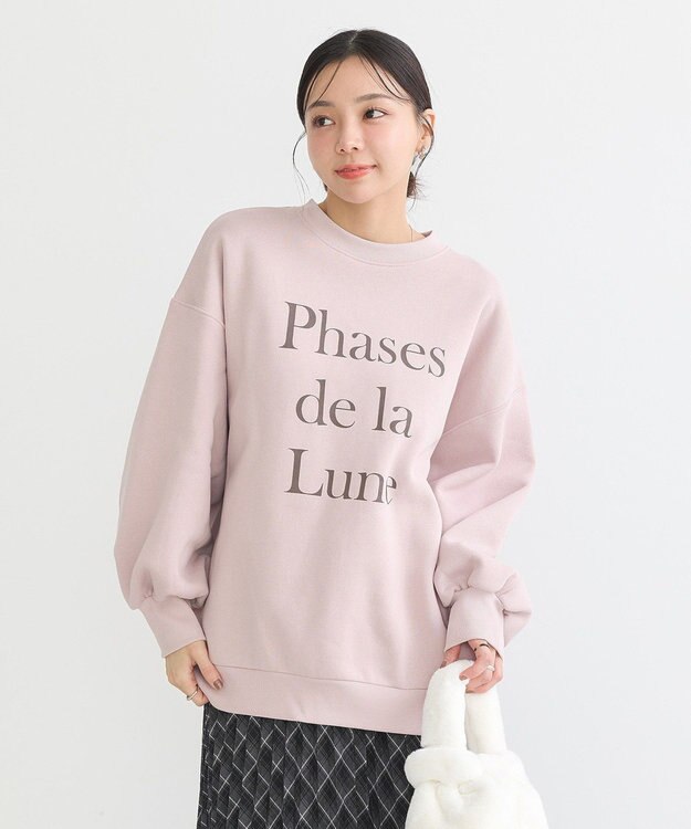 earth music&ecology Ｐｈａｓｅｓ　ｄｅ　ｌａ　Ｌｕｎｅルーズスウェット Pink