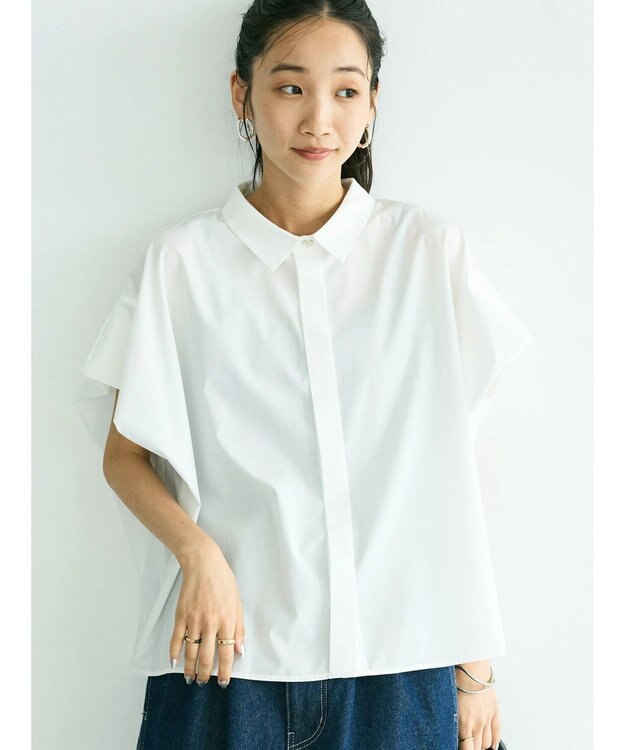 CRAFT STANDARD BOUTIQUE ステンサイドソリッドブラウス White