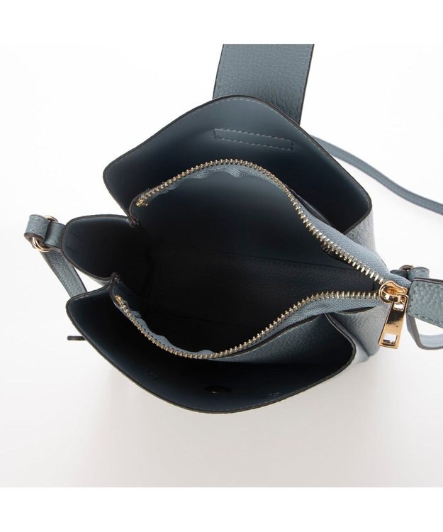 UNBILLION 【テレビ ドラマ着用アイテム】カシュカシュ cachecache / 3つ口縦型ショルダーバッグ ブルー