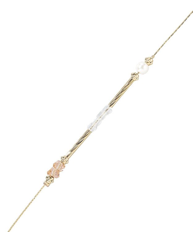 YECCA VECCA ガラスMIXロングネックレス Gold