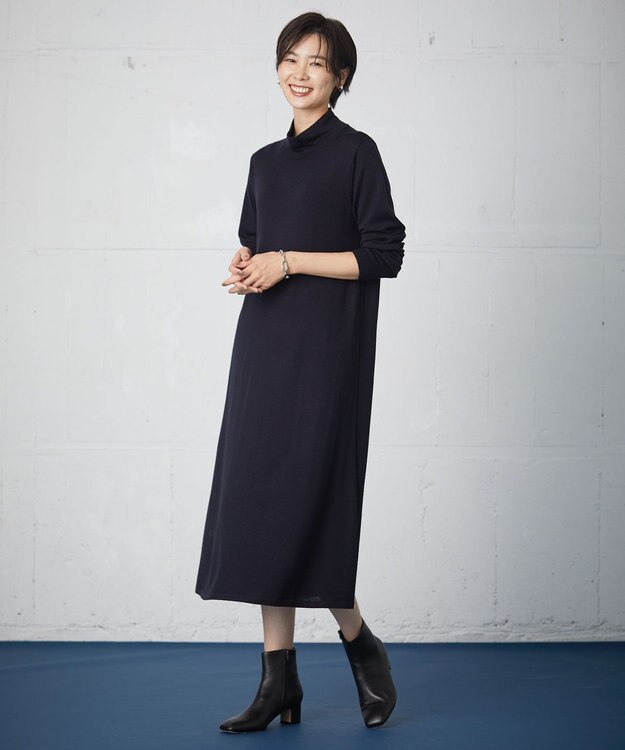 J.PRESS LADIES 【WEB限定カラーあり・洗える】EASY WOOL ワンピース ネイビー系