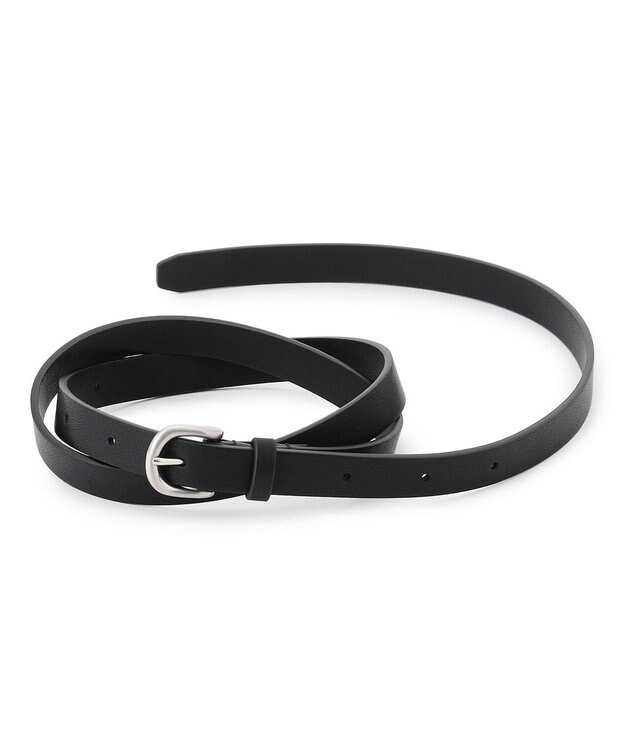 uncrave フェイクレザー 細ベルト ブラック