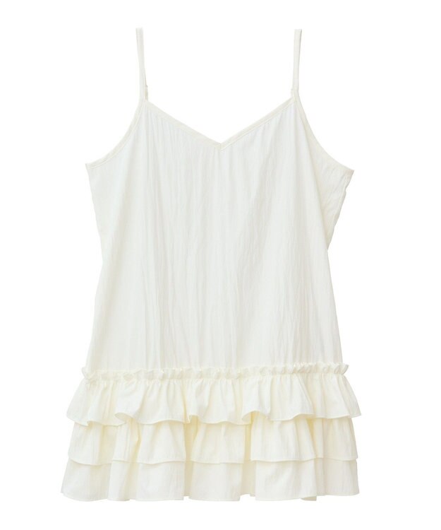 earth music&ecology 裾フリルキャミワンピース Off White