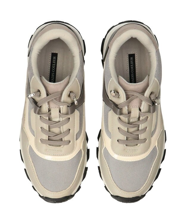 Bridget Birkin 【PARADIS COULEUR】エラスティックシューレーススニーカー グレーコンビ