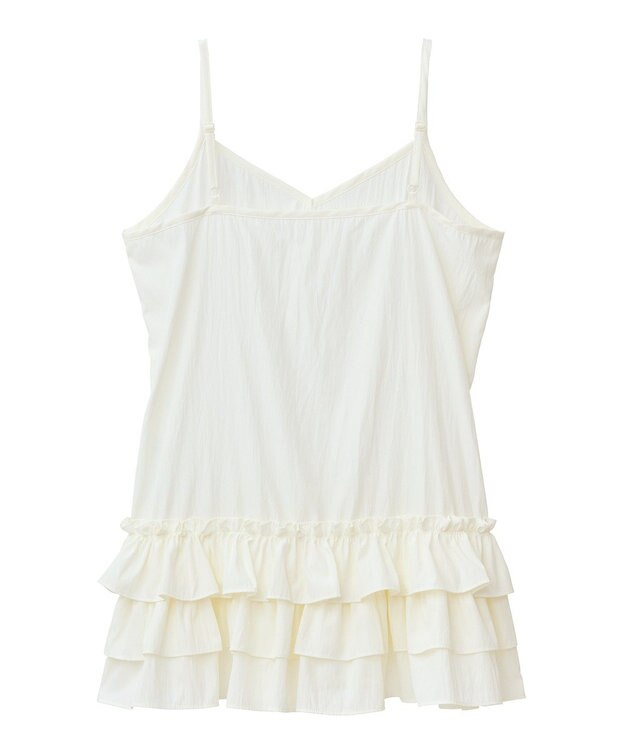 earth music&ecology 裾フリルキャミワンピース Off White