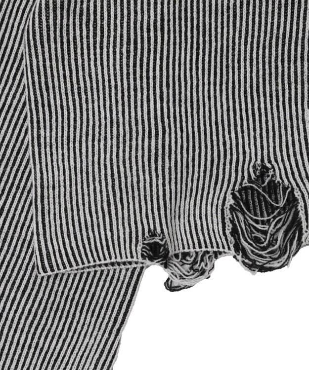 WEGO ダメージショートニットPO ホワイト