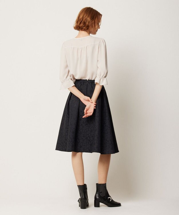 TOCCA 【WEB限定カラーあり】【消臭・洗える】RIBBON LABYRINTH JACQUARDスカート ブラック系