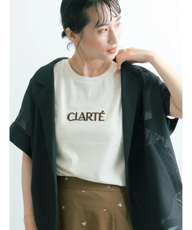 Te chichi ウレタン刺繍ロゴスタンダードTシャツ《新色追加》 ベージュ