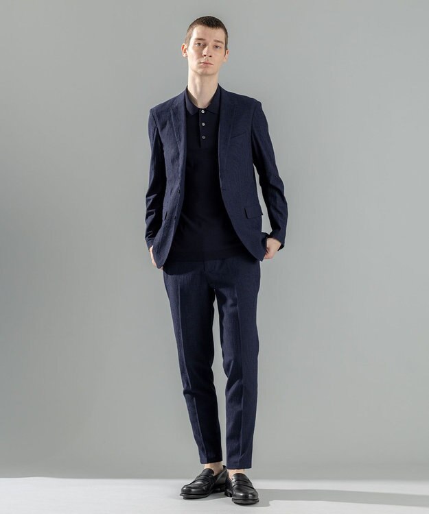 JOSEPH HOMME ＜新色追加＞新型・新素材【通気性/ストレッチ】トリコサッカーストレッチ　 ジャケット ネイビー系