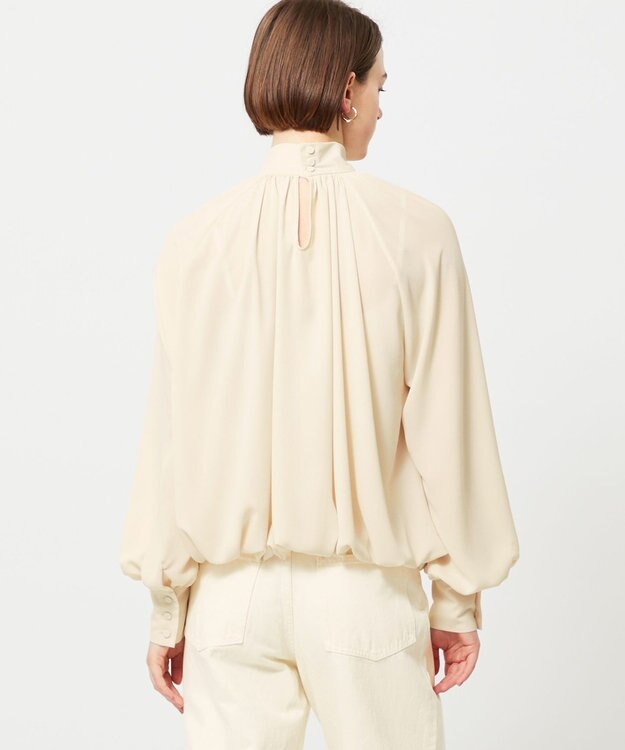 BEIGE， 【WEB限定】DION / ギャザーブラウス Sand