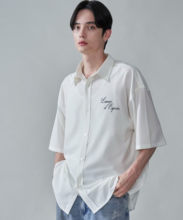 WEGO アムンゼンフォトプリントBIGシャツ（SS） ホワイト