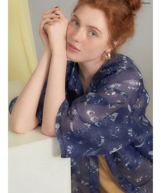 AMERICAN HOLIC 総柄シアーショート丈シャツ／Ｄｉｓｎｅｙ