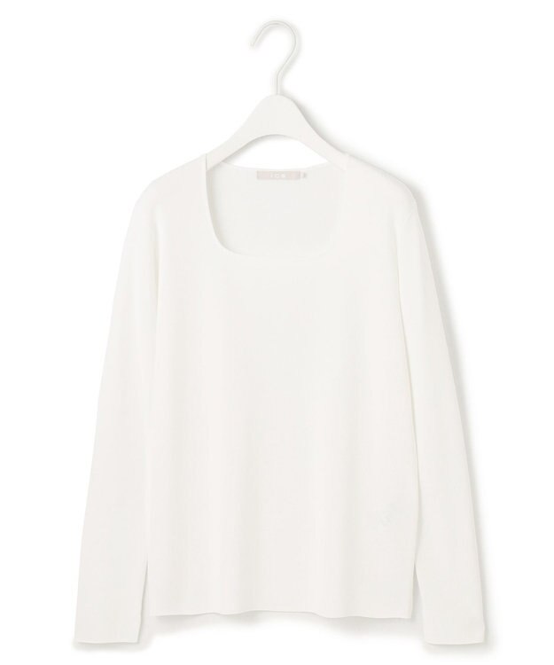 ICB 【洗える】 シンセティックフルニードル ニットプルオーバー オフホワイト系