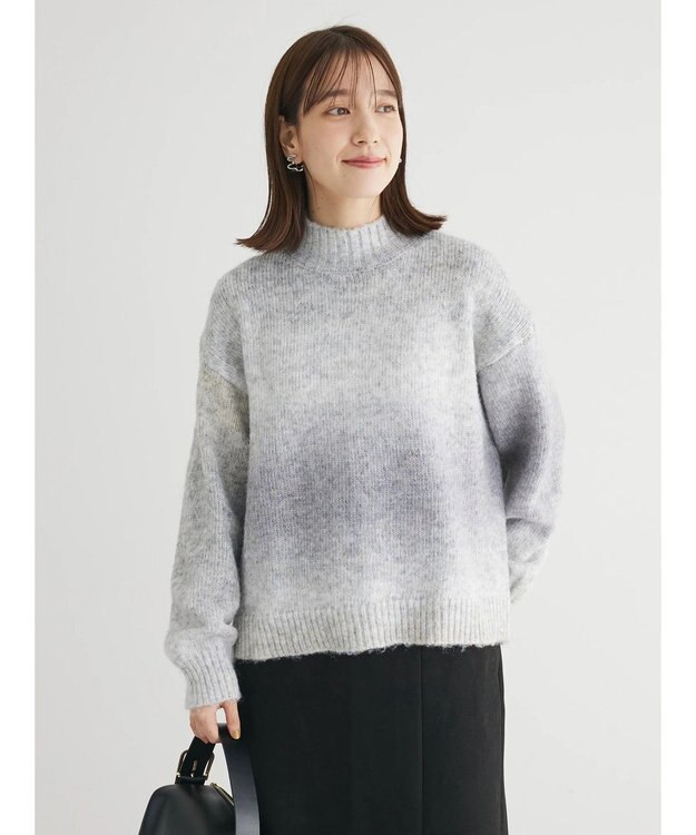 Green Parks グラデーションニットプルオーバー Gray