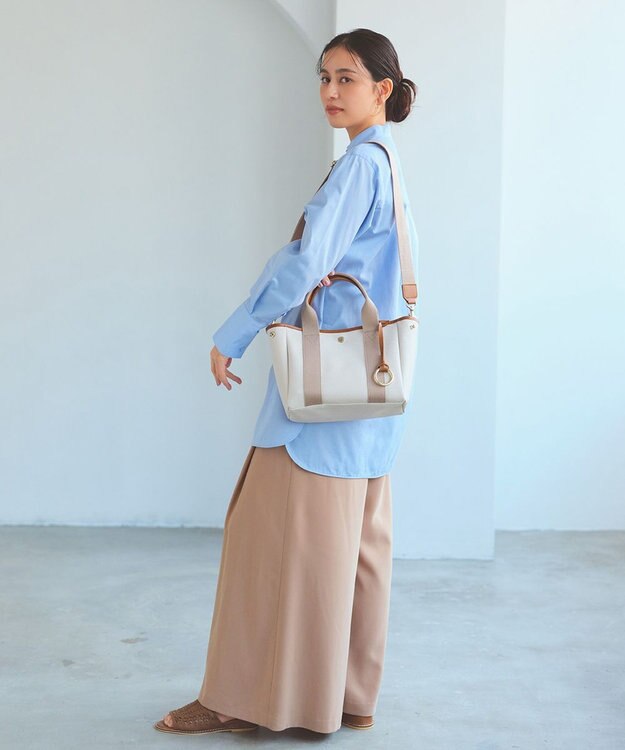 TOPKAPI 【Breath TOPKAPI】SCOTCH GRAIN スコッチグレイン 2way ミニ トートバッグ チャーム付き　 ペールベージュ