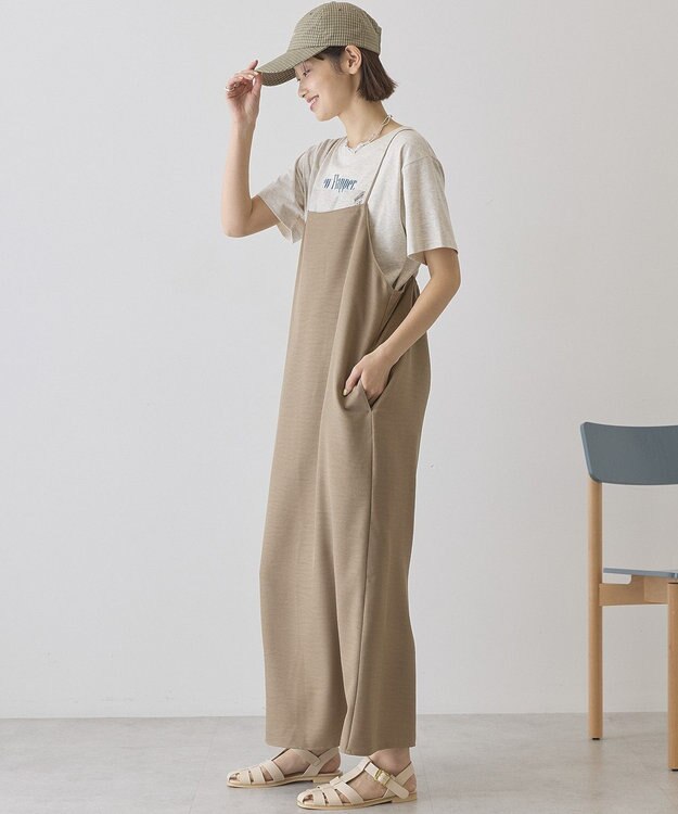 AMERICAN HOLIC リネンライクＩラインキャミワンピース Brown