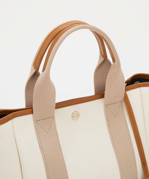 TOPKAPI 【Breath TOPKAPI】SCOTCH GRAIN スコッチグレイン 2way ミニ トートバッグ チャーム付き　 ペールベージュ