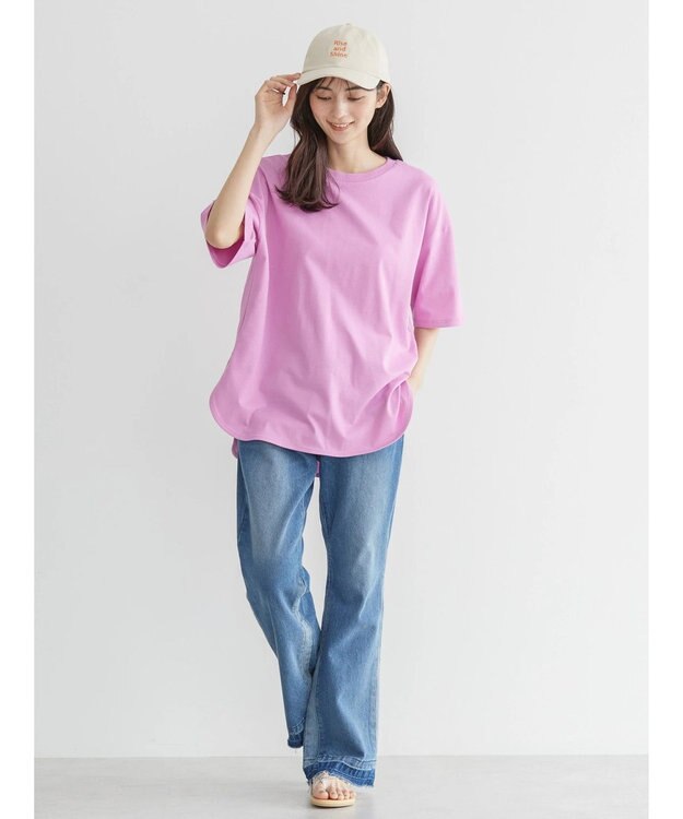 AMERICAN HOLIC 抗菌防臭ラウンドテールカットプルオーバー Pink