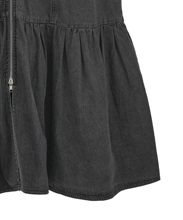 Green Parks ・ＳＵＧＡＲ　ＳＰＯＯＮ　Ｗ－ＺＩＰデニムロングワンヒ Black