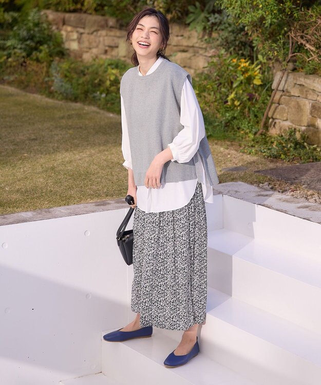 ANY スプリングニットベスト トップグレー