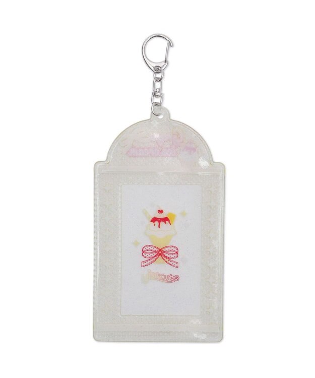 WEGO ラメクリアスイーツカードホルダーキーホルダー イエロー