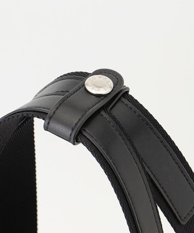 Y'SACCS ナイロン×リサイクルレザー　コンビマルチトート ブラック