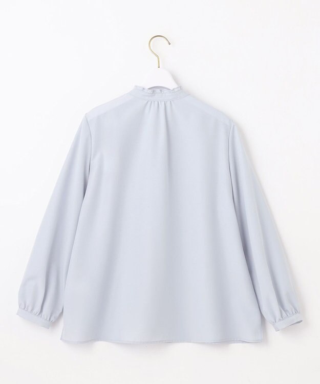 ANY SIS 【洗える】レースピンタック ブラウス ライトブルー