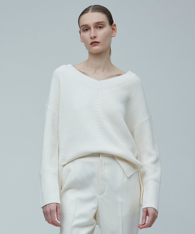 BEIGE， VARENNE / オーバーサイズニット Ecru