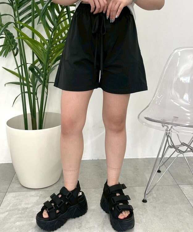 WEGO 【UVカット/吸水速乾/水陸両用】ラッシュガードショートパンツ ブラック