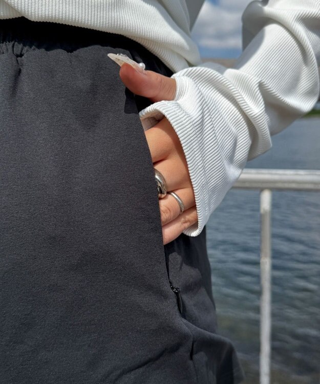 WEGO 【UVカット/吸水速乾/水陸両用】ラッシュガードショートパンツ ブラック