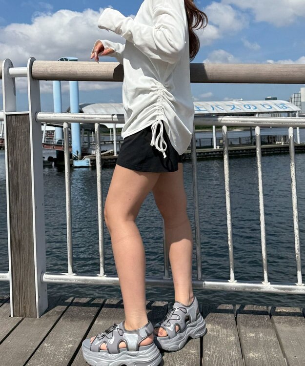 WEGO 【UVカット/吸水速乾/水陸両用】ラッシュガードショートパンツ ブラック