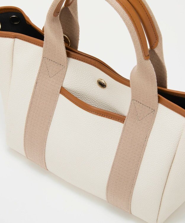 TOPKAPI 【Breath TOPKAPI】SCOTCH GRAIN スコッチグレイン 2way ミニ トートバッグ チャーム付き　 ペールベージュ
