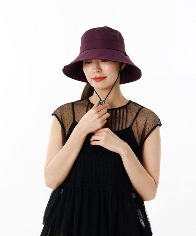 AURORA ANNA SUI（アナ スイ）TITIドローコード付き撥水ハット パープル
