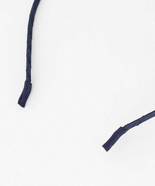 ANY KIDS シフォンパール×お花 キッズカチューシャ ネイビー