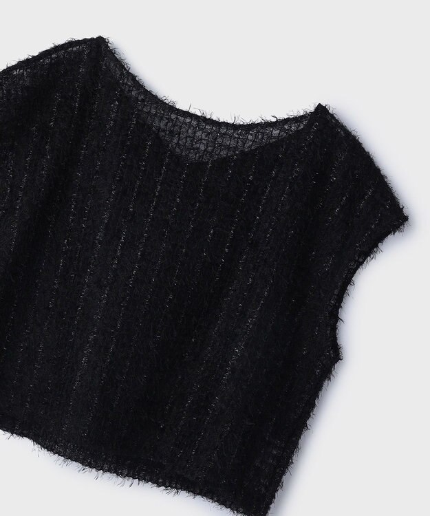 GRACE CONTINENTAL バックフレアチュールトップ ブラック