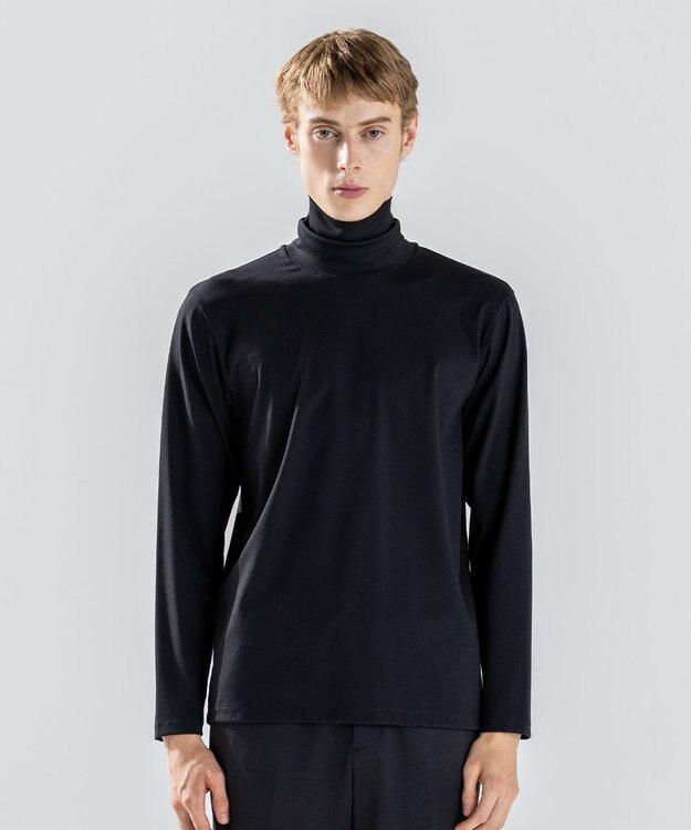 JOSEPH HOMME ハイゲージベアスムース　タートルネック長袖Ｔシャツ ブラック系
