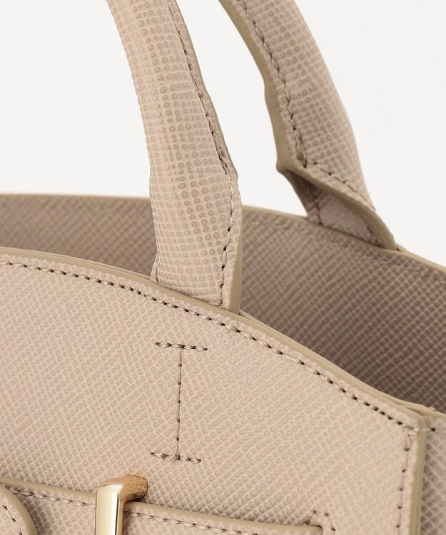 23区 オーバルキーベルト トートバッグ ベージュ系