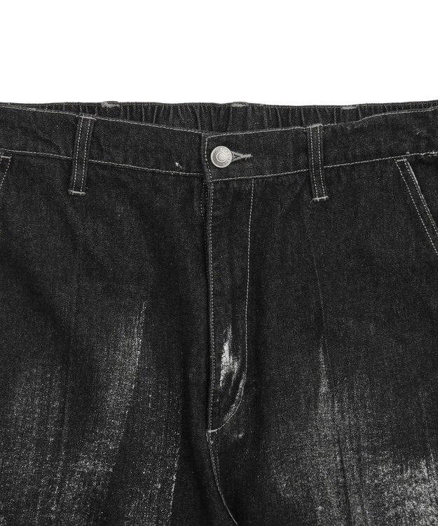 WEGO メタリックプリントデニムパンツ デニムブラックソノタ