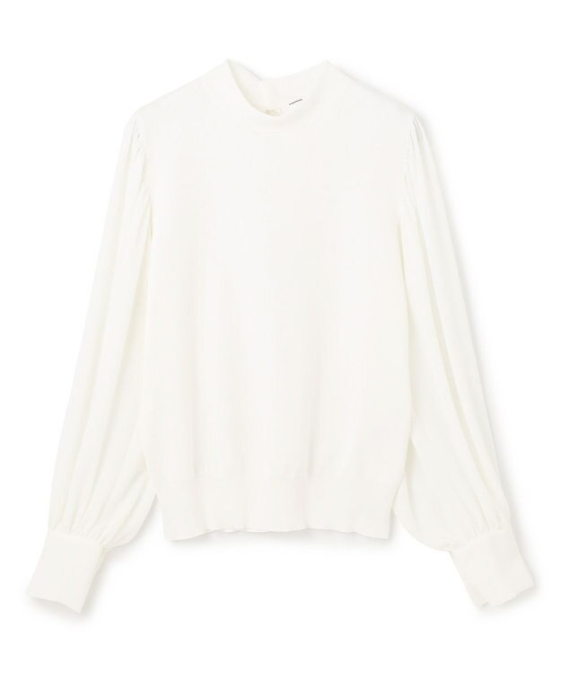 BEIGE， 【洗える・Precious3月号掲載】PROTEA / 異素材バックタイディティールニット Ecru