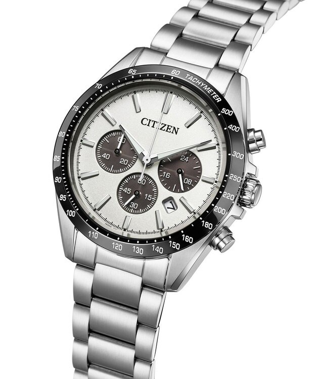CITIZEN 【電池交換不要】オンオフで活躍するスタンダードなクロノグラフ CA4764-57A シルバー