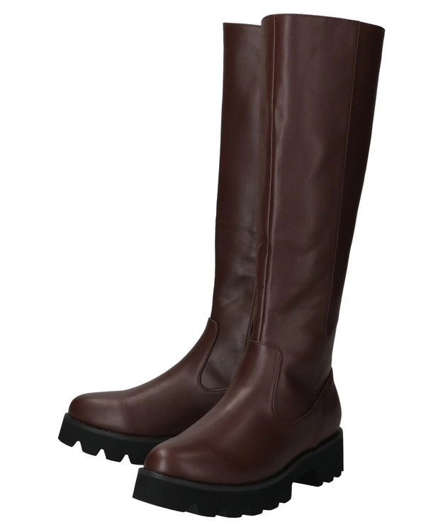 earth music&ecology ＯＲｉｅｎｔａｌＴＲａｆｆｉｃ　タンクソールロングブーツ Brown