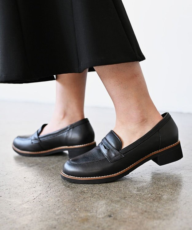 Pointer 本革軽量 定番ローファー ブラック